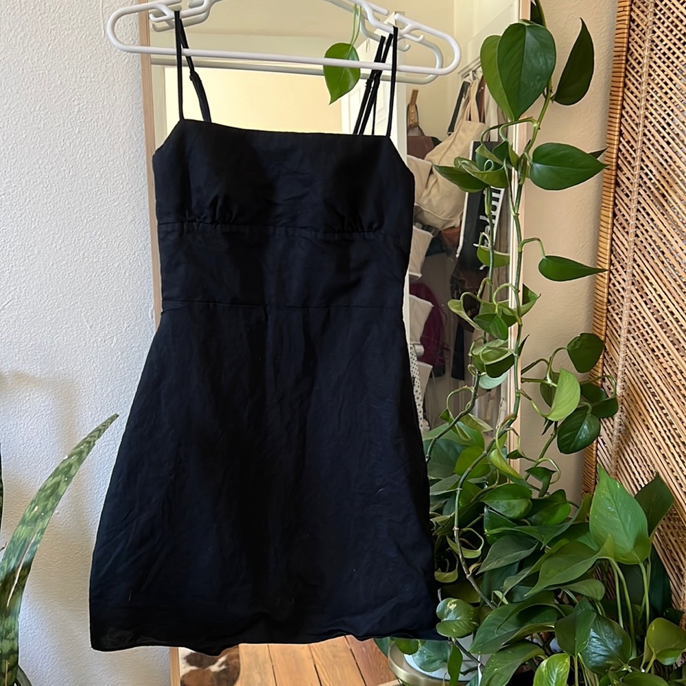 Aritzia Sunday best black spaghetti strap dress